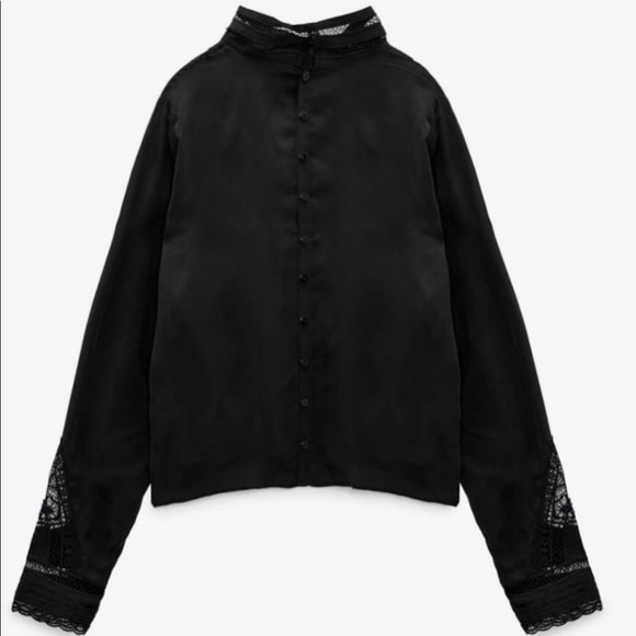 [NWT] Cupro Lace Blouse - Picture 5 of 7